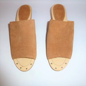 Latigo Suzi Leather Suede Wedge Sandals Slides